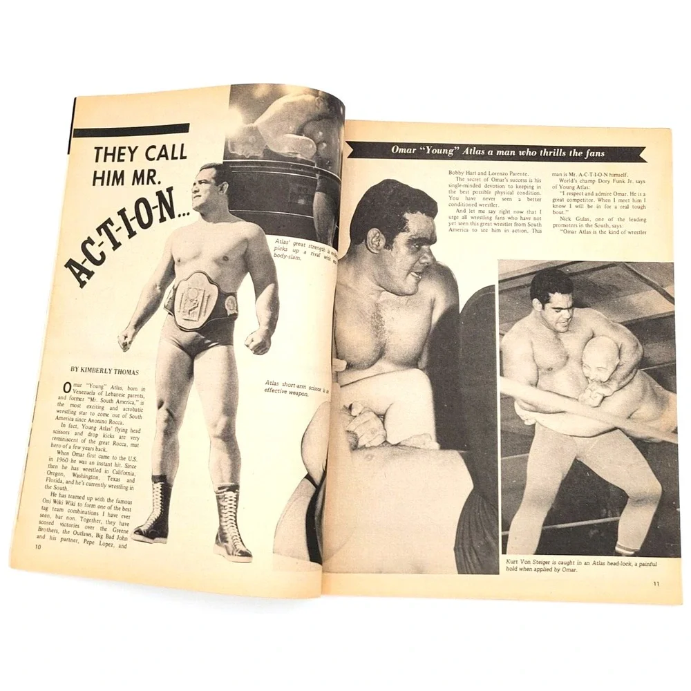 INSIDE WRESTLING JULY 1971 FRITZ VON ERICH BLACKJACK MULLIGAN ERIC THE RED ATLAS
